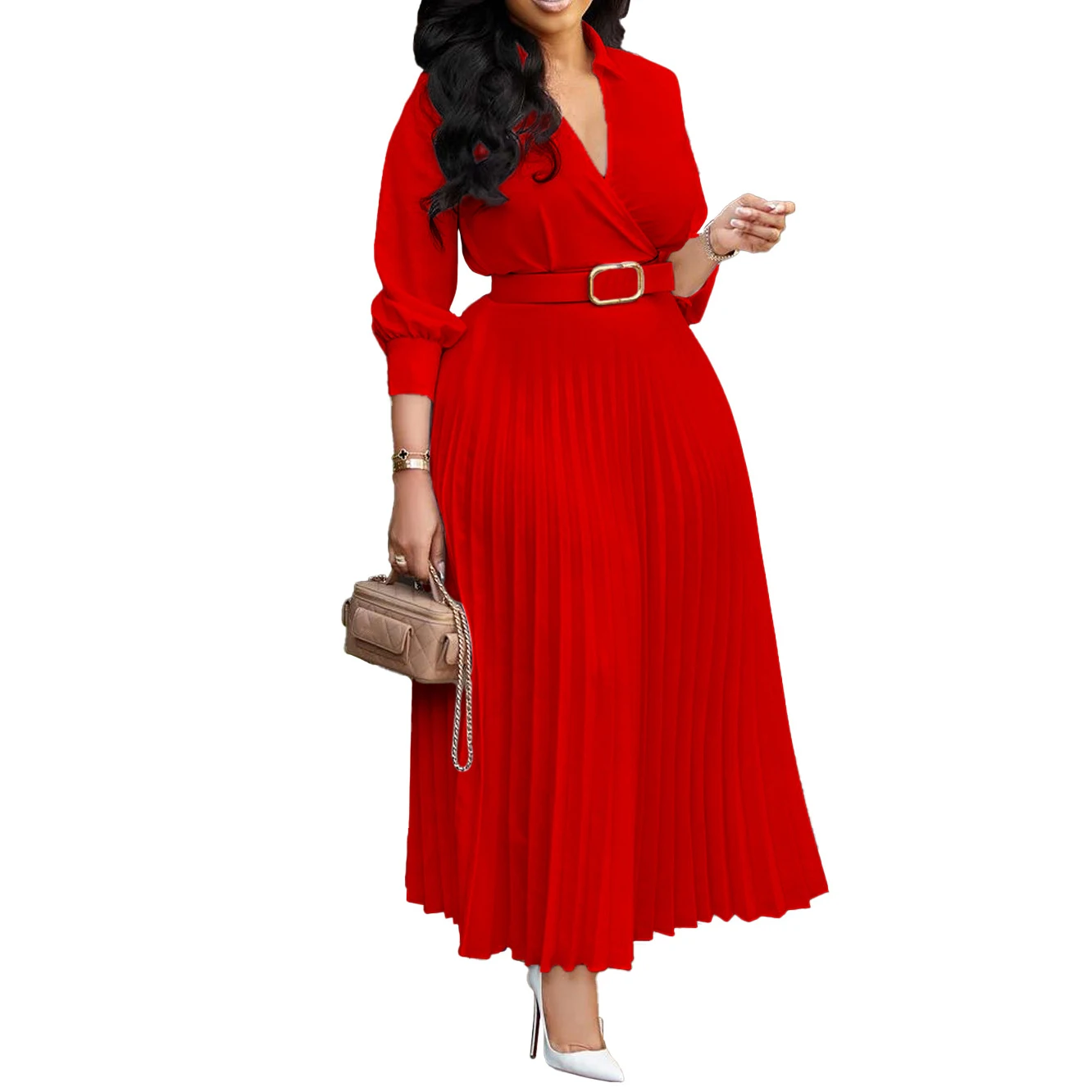 foreign trade new european and american women's dress solid color long skirt foreign trade new european and american women's dress solid color long skirt